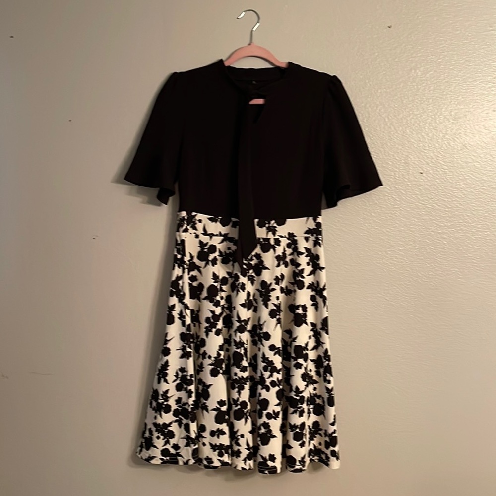 Black with black and white bottom dress.
